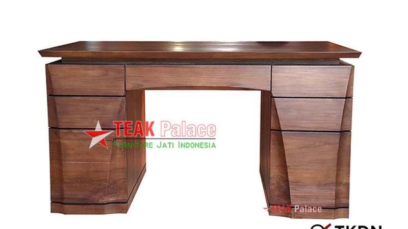 Latest 2024 TKDN Teak Wood Minimalist Office Desk Latest 2024 TKDN Teak Wood Minimalist Office Desk