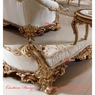 Sofa Mewah Ukir Jepara 3 Dimensi Warna Emas Baroque Sofa Mewah Ukir Jepara 3 Dimensi Warna Emas Baroque