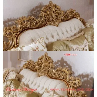 Sofa Mewah Ukir Jepara 3 Dimensi Warna Emas Baroque Sofa Mewah Ukir Jepara 3 Dimensi Warna Emas Baroque
