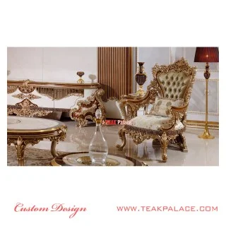 Sofa Mewah Ukir Jepara 3 Dimensi Warna Emas Baroque Sofa Mewah Ukir Jepara 3 Dimensi Warna Emas Baroque