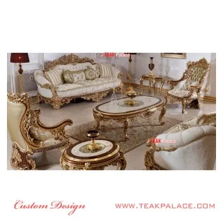 Sofa Mewah Ukir Jepara 3 Dimensi Warna Emas Baroque Sofa Mewah Ukir Jepara 3 Dimensi Warna Emas Baroque