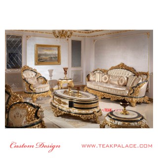 Sofa Emas Ukir Jepara Armani