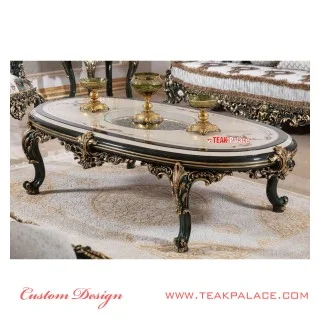 Sofa Ukir Jepara 3 Dimensi Warna Hijau Emas Baroque