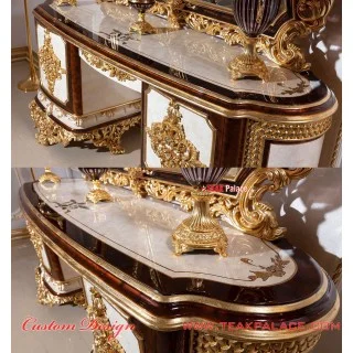 Tempat Tidur Ukiran Jepara Mewah Warna Emas Seri Baroque Tempat Tidur Ukiran Jepara Mewah Warna Emas Seri Baroque