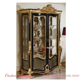 Kursi Meja Makan Ukiran Jepara Mewah Emas Hitam Seri Phantom