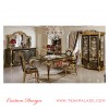 Luxury Japanese Carved Dining Table Chairs Gold Black Phantom Series luxury japanese carved dining table chairs gold black phantom series 65