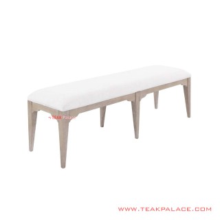 Relaxed Bench White Wash Rustic Volta Minimalist Series