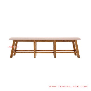 Dunedin Bench Golden Teak Teak Wood Minimalist