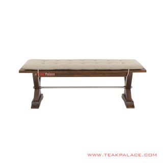 Bangku Teras Blora Minimalis Salak Brown Tua With Revina Cushion