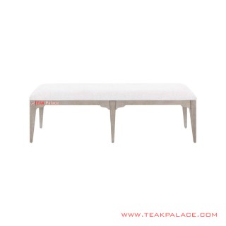 Relaxed Bench White Wash Rustic Volta Minimalist Series