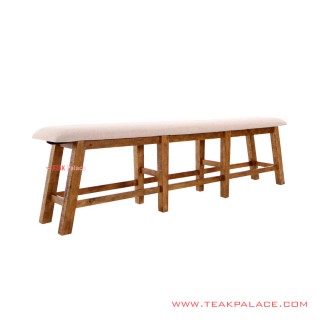 Dunedin Bench Golden Teak Teak Wood Minimalist