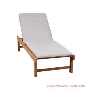 Sun Lounger Kolam Renang Alpha Minimalis Natural With Cushion