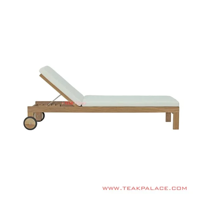 Sun Lounger Stand Cushion White Minimalis