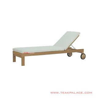 Sun Lounger Stand Cushion White Minimalis