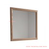 Wall Mirror Jimmy Square Frame Light Salak Brown Teak Wood