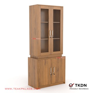 Lemari Buku Kayu Jati Minimalis Billy 90