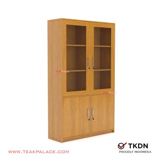 Lemari Buku Minimalis Kayu Jati Hanso 120