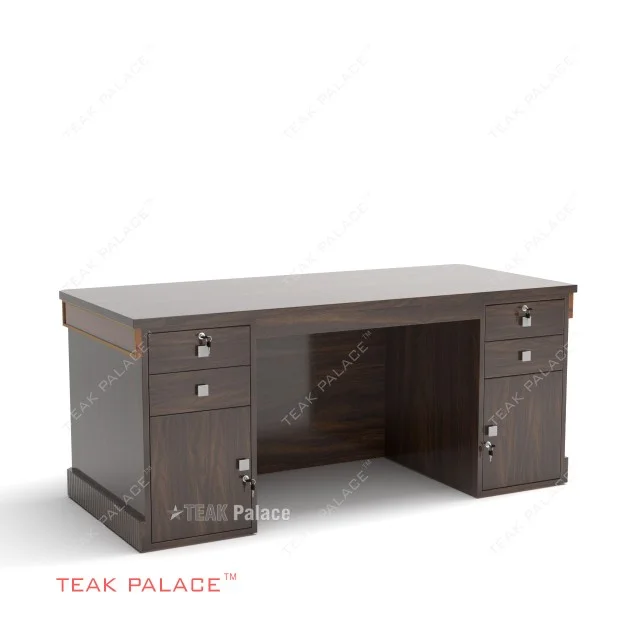 Meja Direktur Minimalis Kayu Jati TKDN Garuda Terbaik