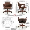Kursi Direktur Mewah Minimalis Seri Harada – 100% Kayu Jati Solid