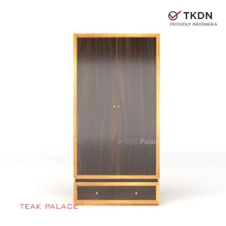 Lemari Pakaian Minimalis 2 Pintu Kayu Jati Kubik Lemari Pakaian Minimalis 2 Pintu Kayu Jati Kubik