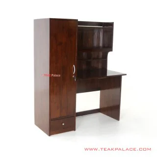 Meja Belajar Almari Mela Kayu Jati Minimalis