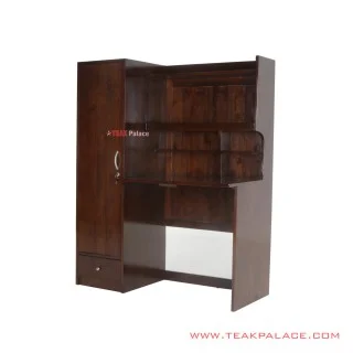 Meja Belajar Almari Mela Kayu Jati Minimalis