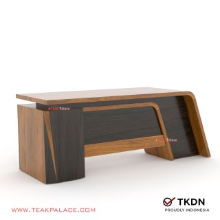 Meja Direktur Modern Minimalis Mewah TKDN Jati VIXI