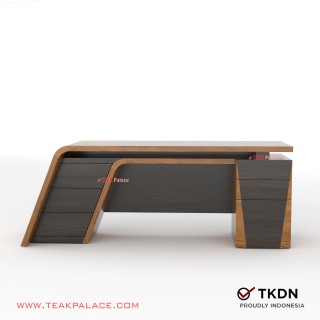 Meja Direktur Modern Minimalis Mewah TKDN Jati VIXI