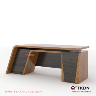 Meja Direktur Modern Minimalis Mewah TKDN Jati VIXI
