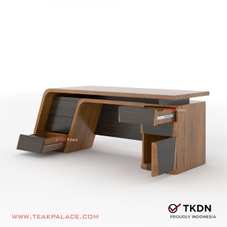 Meja Direktur Modern Minimalis Mewah TKDN Jati VIXI