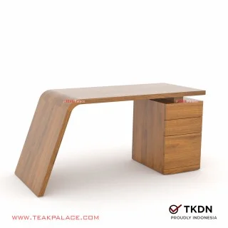 Meja Kantor Modern Minimalis Kayu Jati TKDN VIXI 160