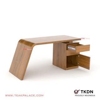 Meja Kantor Modern Minimalis Kayu Jati TKDN VIXI 160