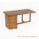 Director's Desk Minimalist Teak Oregon Series 