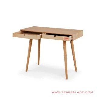 Meja Kerja Kayu Jati Natural 2 Laci Seri Kaspar Meja Kerja Kayu Jati Natural 2 Laci Seri Kaspar