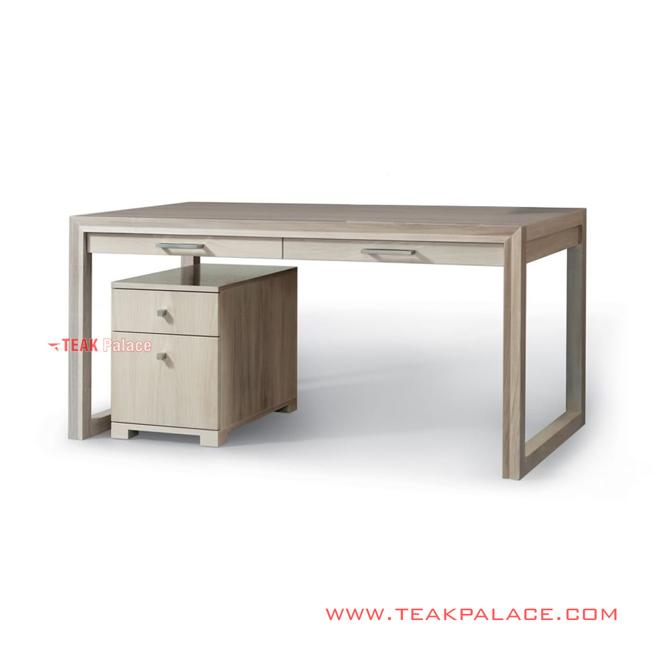 meja kantor minimalis kayu jati aries black walnut | teak palace ®