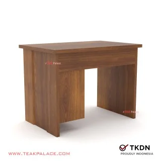 Meja Komputer Minimalis Sederhana Kayu Jati Solid 100 cm Seri Amerta