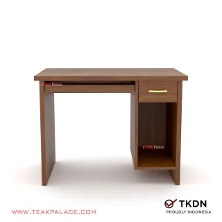 Meja Komputer Minimalis Sederhana Kayu Jati Solid 100 cm Seri Amerta Meja Komputer Minimalis Sederhana Kayu Jati Solid 100 cm Seri Amerta