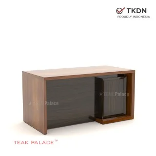 Meja Kantor 1/2 Biro Kayu Jati Union