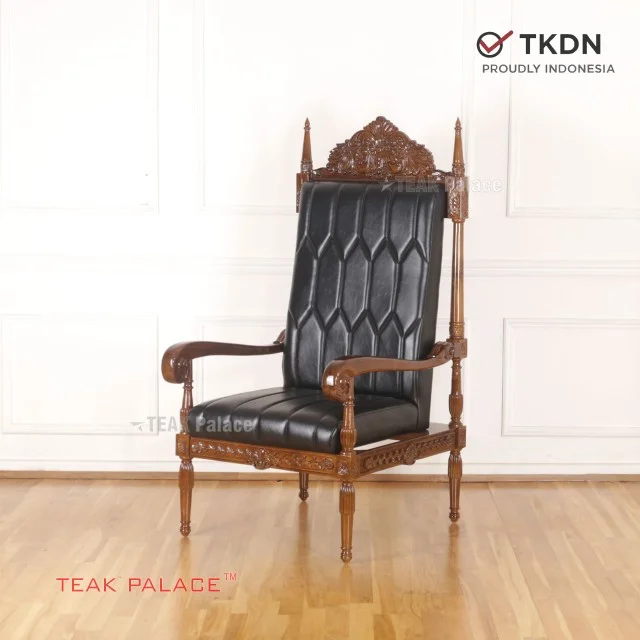 Kursi Ketua DPR Kayu Jati Ukir Dewata