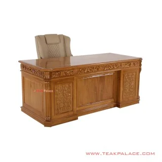 Set Kursi Meja Kantor Palembang Jati Minimalis