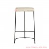 minimalist damon series natural iron leg bar chair 48