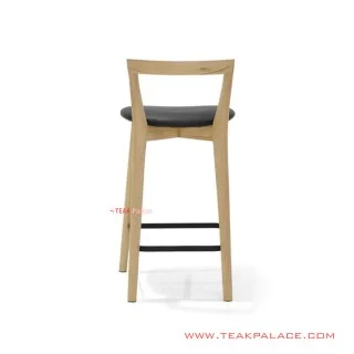 Kursi Bar Jati Oslo Jok Hitam Minimalis