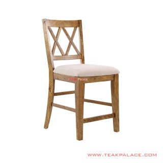 Kursi Bar Elgan Kayu Jati Salak Brown Minimalis