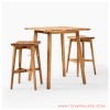 Golden Teak Minimalist Turkis Bar Table Chair