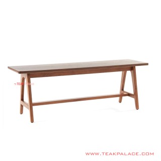 Park Bench Minimalist Teak Wood Salak Brown Centuri Series