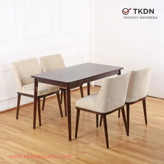 Meja Makan 4 Kursi Cafe Resto Cellini Krem