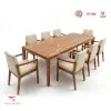 Set Meja Makan Mewah Seri Graha - Kayu Jati Solid (8 Kursi)