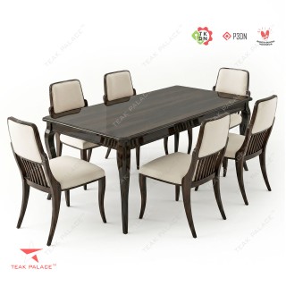 Modern 6-Seater Teak Wood Dining Table Jimbaran Series - Luxurious & Elegant Modern 6-Seater Teak Wood Dining Table Jimbaran Series - Luxurious & Elegant