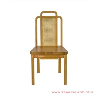  Dining Chairs Minimalist Golden Teak Rattan Wicker Deco Series