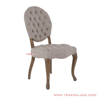 Kursi Makan Spanyol Makadamia Kayu Jati White Wash Rustic